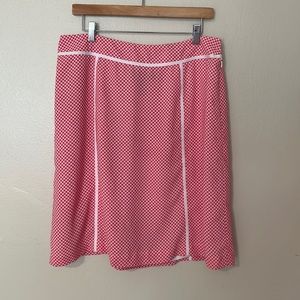 EUC Jones Wear Pink Polka Dot Skirt. SZ 14